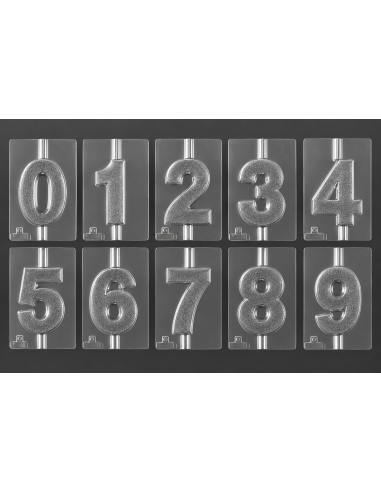LOTE MOLDES PVC GRABADO NUMEROS DEL 0 al 9 / 10 cm (1i)Pvc Velas y ...