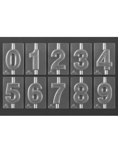 LOTE MOLDES PVC GRABADO NUMEROS DEL 0 al 9 / 10 cm (1i)Pvc Velas y ...
