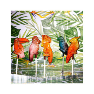 MOLDE CW1954 PIRULETAS PAJAROS TROPICALES 5mod 2
