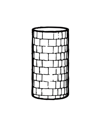M. PVC TORRE REDONDA d.100x180mm (1i)Torreones