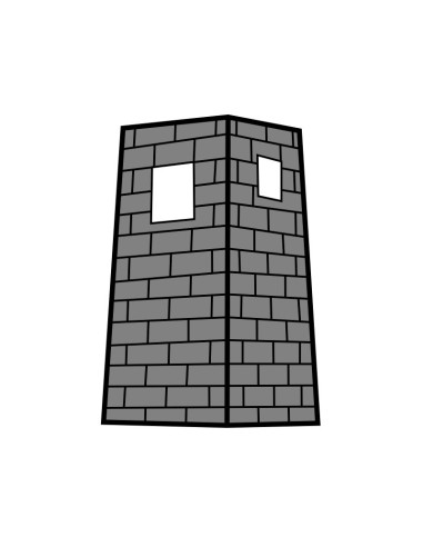 M. PVC TORRE CUADRADA 70x70x100mm (1i)Torreones