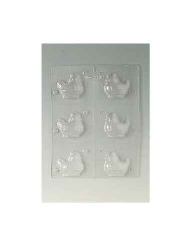 M. PVC 90-2330 GALLINA PONEDORA 54x54x16mm (6i)Pvc Animales