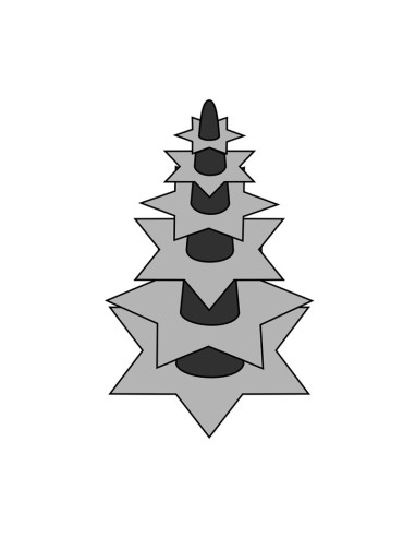 M. PVC ABETO ESTRELLAS 100X240X120mm (1i) (5m)Arboles