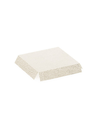 FONDO 100x100xh10mm PK(10u) PIEL BLANCA REALZADO