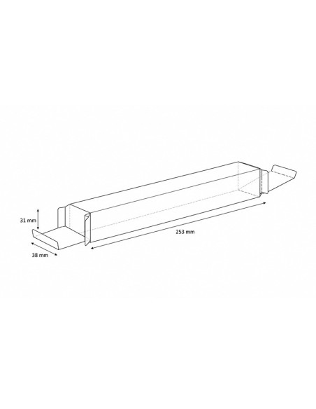 CAJA PARA TURRÓN PET - 253x38xh31mm PK25u-1