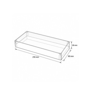CAJA TURRON PET + BASE NEGRA - 21x9xh2,8cm PK25u 2