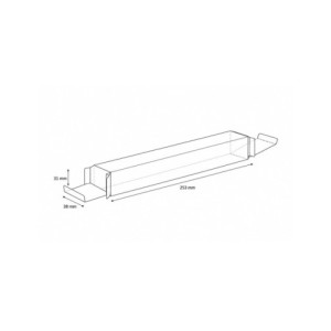 CAJA PARA TURRÓN PET - 253x38xh31mm PK25u 2