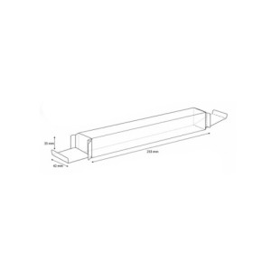 CAJA PARA TURRÓN PET - 253x42xh35mm PK25u 2