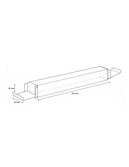 CAJA PARA TURRÓN PET - 253x42xh35mm PK25u-1