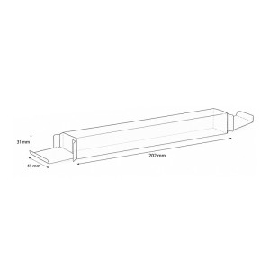 CAJA PARA TURRÓN PET - 202x41xh31mm PK25u 2