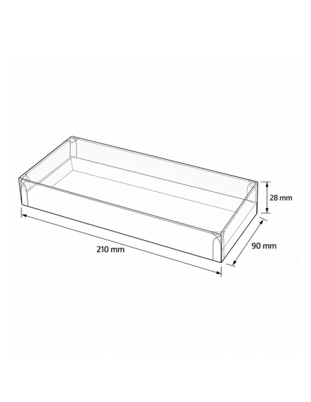 CAJA TURRON PET + BASE NEGRA - 21x9xh2,8cm PK100u-1
