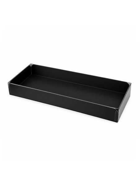CAJA TURRON PET + BASE NEGRA - 21x9xh2,8cm PK25u-2