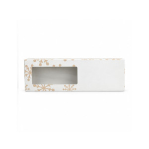 CAJA TURRON BLANCA COPOS INSERTO - 26x9xh2,8 PK25u 2