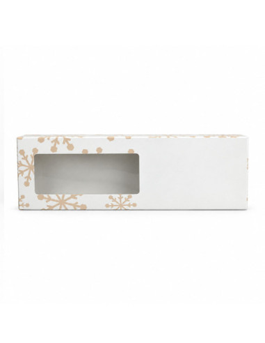 CAJA TURRON BLANCA COPOS INSERTO - 26x9xh2,8 PK25u-1