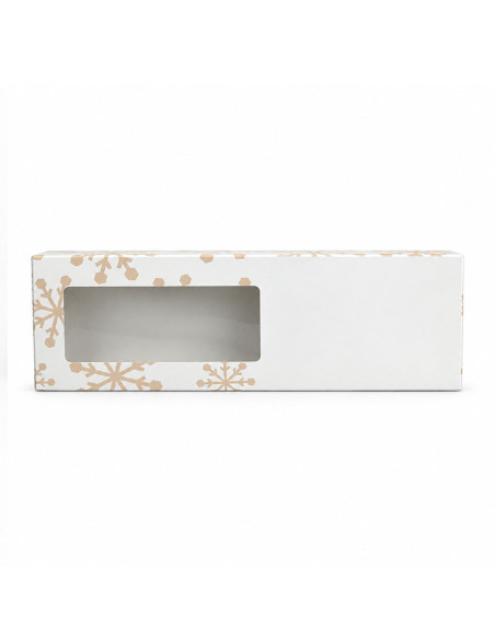 CAJA TURRON BLANCA COPOS INSERTO - 26x9xh2,8 PK25u-1