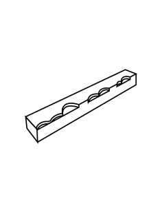 MOLDE PVC TURRÓN TU491 250 x 35 x h 25 mm 2