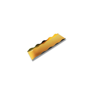 BANDEJA RECT. 20x10+2 cm. ONDAS ORO/NG PLG PK50u