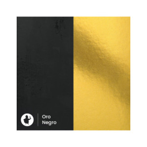 BANDEJA RECT. 20x10+2 cm. ONDAS ORO/NG PLG PK50u 2