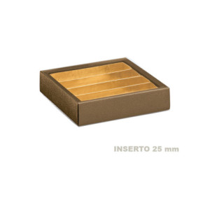 ESTUCHE 145x145x35mm (i25) PIEL MARRÓN PK (10u)