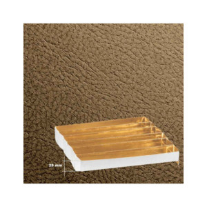 ESTUCHE 145x145x35mm (i25) PIEL MARRÓN PK (10u) 2