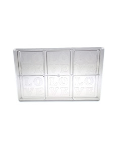 MOLDE TABLETA LOVE 75x75x6,7mm 6c POLICARBONATOSan Valentin 2