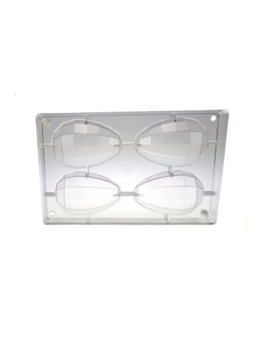 MOLDE 1/2 HUEVO DIAMANTE 105,5x70,3mm 4pPascua