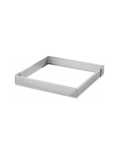 MARCO CUADRADO PERFORADO H20mm INOX CANTOS RECTOS