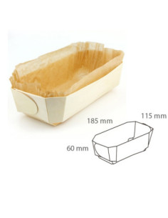 MOLDE MADERA RECTANGULAR 185x115x60mm (50 uds.)