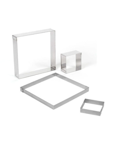 MARCO INOX CUADRADO h2x20 cm