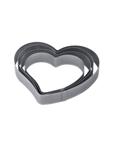 ARO CORAZÓN PERFORADO 160x150xh35mm INOX CROSTATA