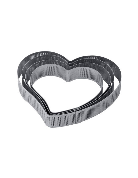 ARO CORAZÓN PERFORADO 160x150xh35mm INOX CROSTATA