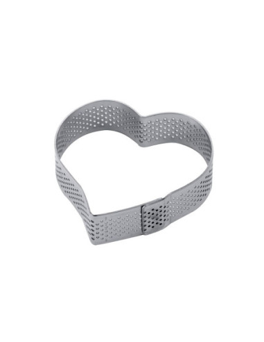 ARO CORAZÓN PERFORADO 74x62xh20mm INOX CROSTATA