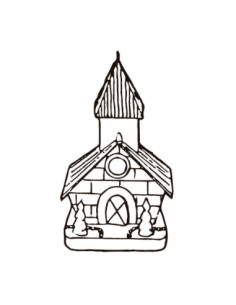 MOLDE PVC AR2009 CASA MINI CAMPANARIO 75x90x120mm