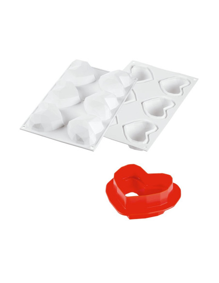 MOLDE CORAZÓN AMORINI ORIGAMI 110Silikomart Monoporciones