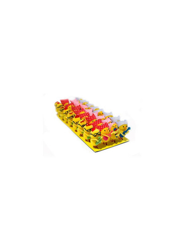POLLITO BANDA DE MUSICA LANA 5cm PK (36u)Decoración Pascua