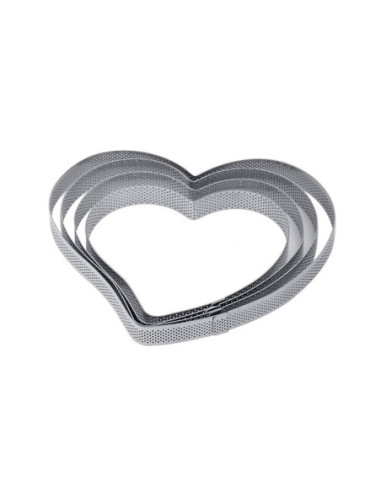 ARO CORAZÓN PERFORADO 160x150xh20mm INOX CROSTATA