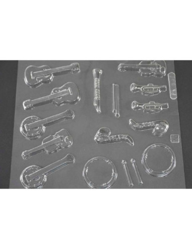 MOLDE PVC INSTRUMENTOS MUSICALES 80x34x6mm (16c)