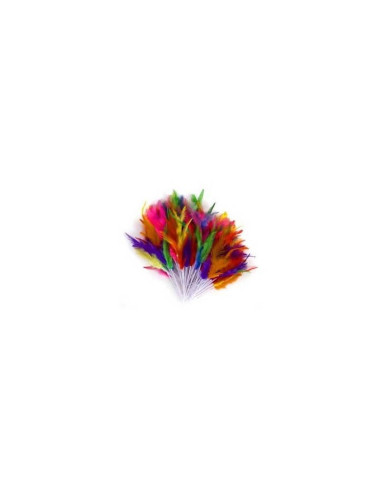 PLUMAS 8cm COLORES SURTIDOS UN (200u)Decoración Pascua