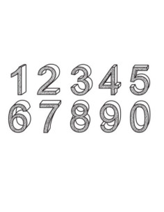 MOLDE PVC NÚMERO 10 cm GRABADO (1i)