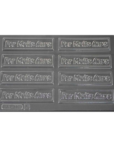 MOLDE PVC PER MOLTS ANYS 105x26x4mm (8c)