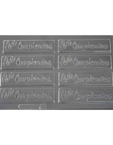 MOLDE PVC FELIZ CUMPLEAÑOS 105x26x4mm (8c)