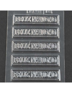 MOLDE PVC FELIZ NAVIDAD 90x20mm (5c)