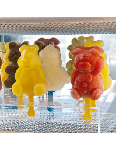MOLDE HELADOS COLORES ANIMALES BL (8mod)Gelato