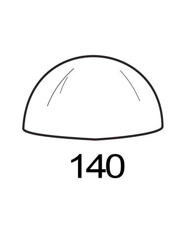 MOLDE PVC SEMIESFERA D140mm 1udPvc Esferas