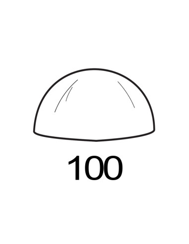 MOLDE PVC SEMIESFERA D100mm 1udPvc Esferas