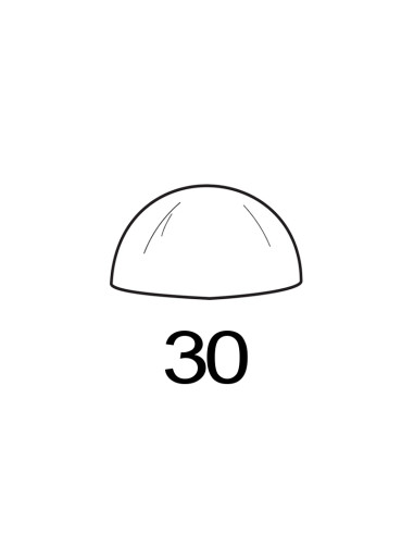 MOLDE PVC SEMIESFERA D30mm 8udPvc Esferas