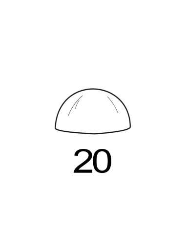 MOLDE PVC SEMIESFERA D20mm 15udPvc Esferas