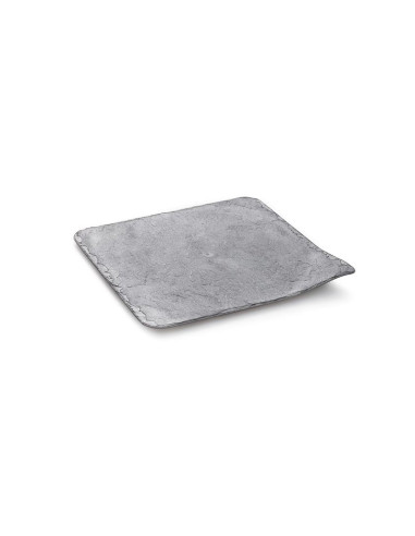 BANDEJA STONE 20x20 cm (10u) PS IMITACIÓN PIZARRABases plástico