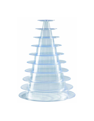 PIRAMIDE PARA MACARONS h 46cm PVC TRANSPARENTEExpositores