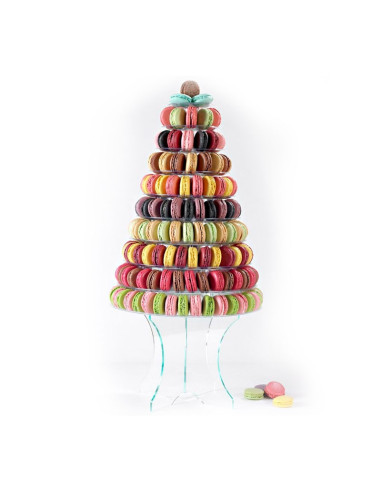 PIRAMIDE PARA MACARONS h 46cm PVC TRANSPARENTEExpositores